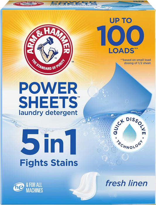 Arm-&-Hammer-Power-Sheets-Laundry-Detergent,-Fresh-Linen-50ct,-up-to-1758