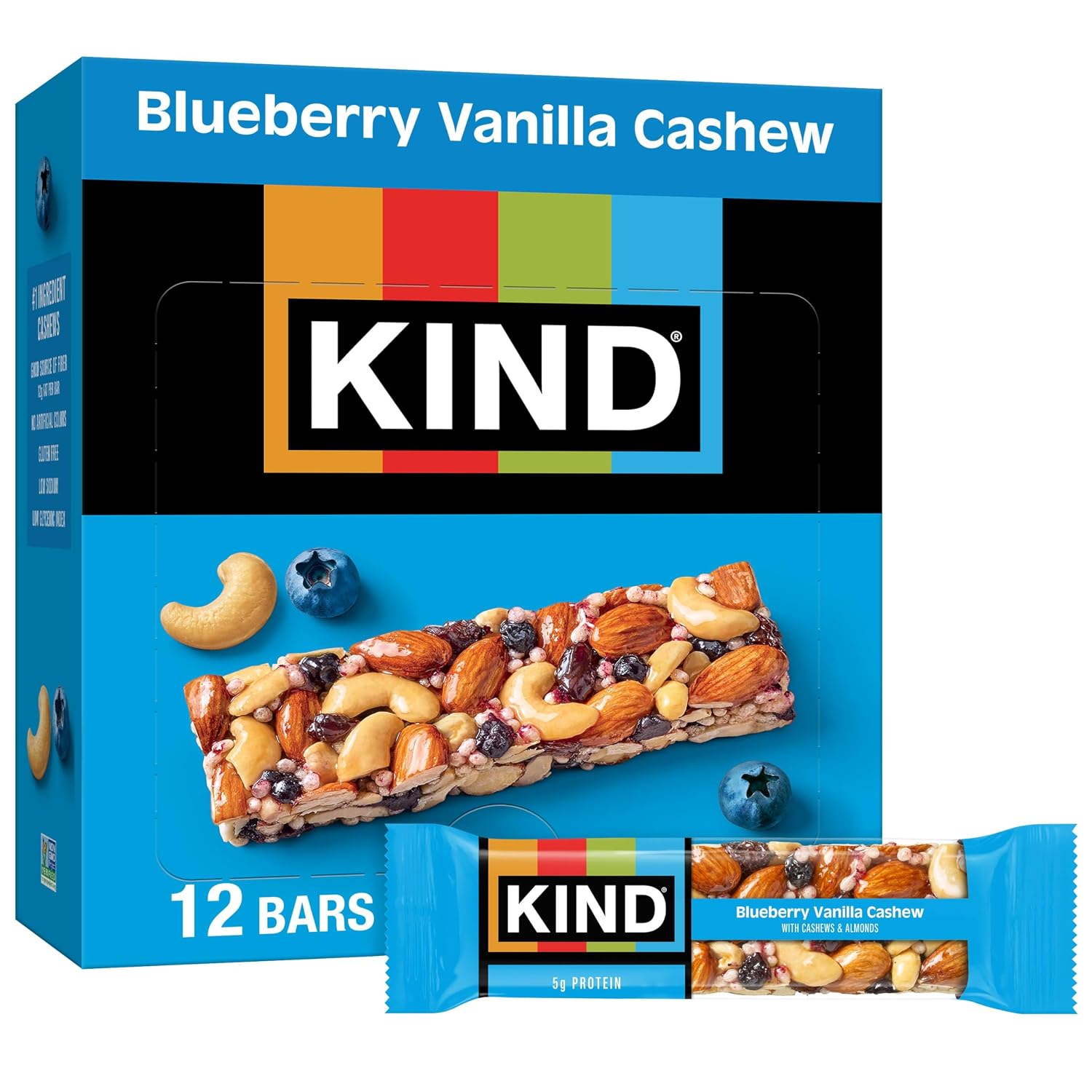 KIND-Healthy-Snacks-Bars,-Blueberry-Vanilla-Cashew,-Gluten-Free,-5g-Protein,--12-Count---1834