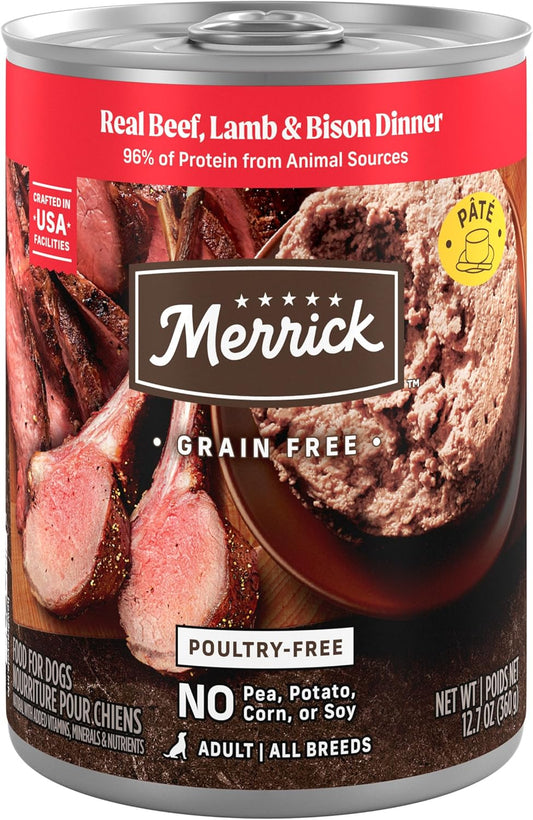 Merrick-Grain-Free-Premium-And-Natural-Canned-Dog-Food,-Soft-And-Healthy-Poultry-2366