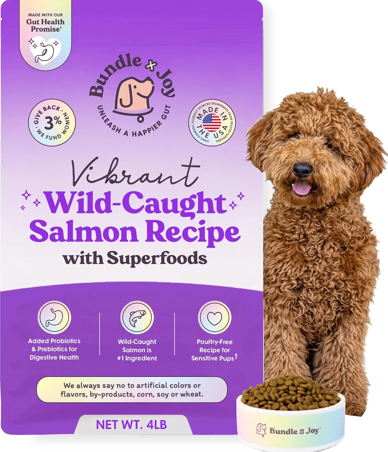 Bundle-x-Joy-Vibrant-Salmon-Probiotic-Dog-Food-Dry,-4lb-Bag,-Allergy-and-1808