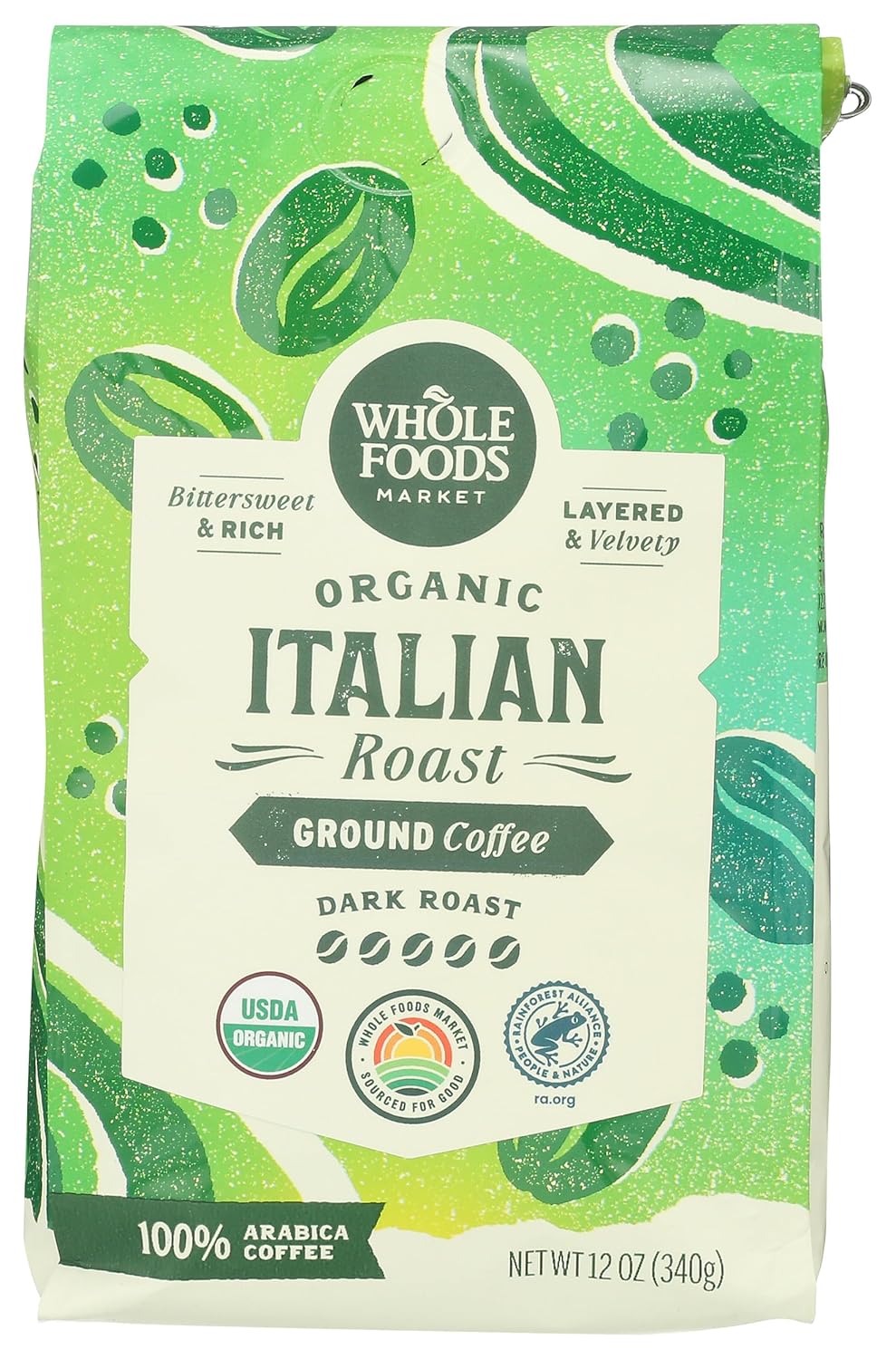 Whole-Foods-Market,-Organic-Ground-Coffee,-Dark-Italian-Roast,-Bittersweet,-Rich-&-Velvety,-2548