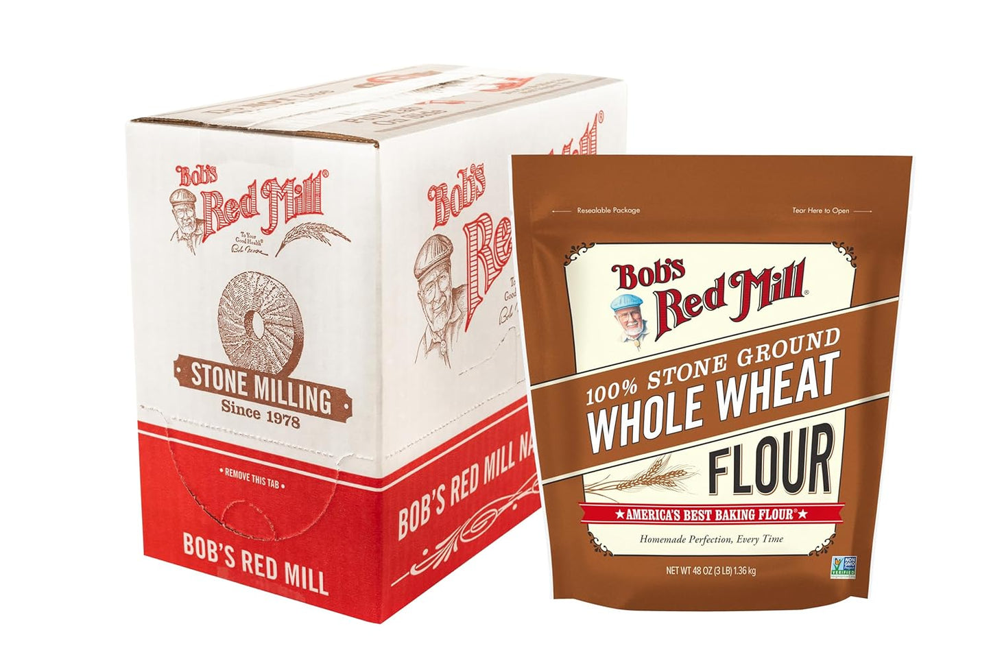 Bob's-Red-Mill-Whole-Wheat-Flour,-3-Pound-(Pack-of-4)---455