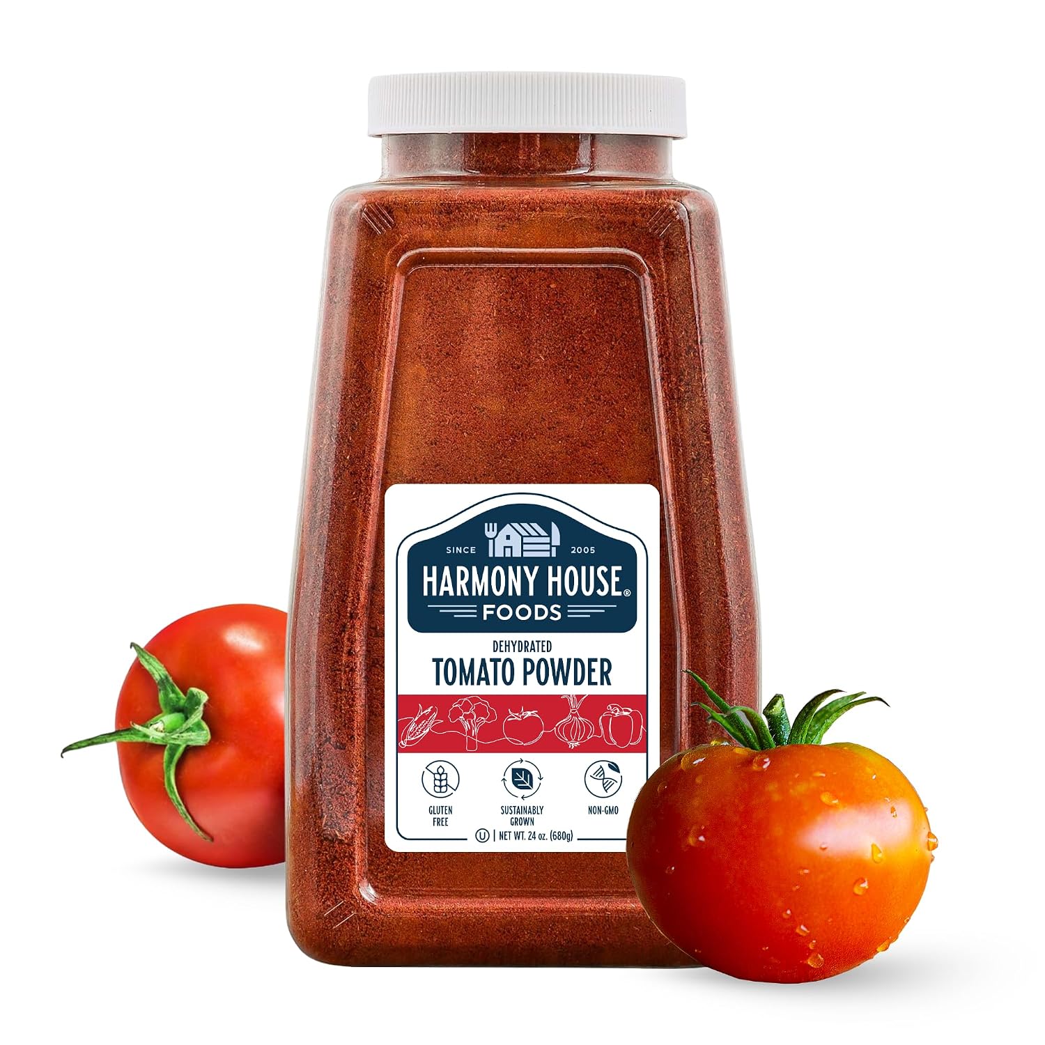 Premium-Dehydrated-Tomato-Powder,-24-oz-Size-Quart-Jar---From-Harvest-513