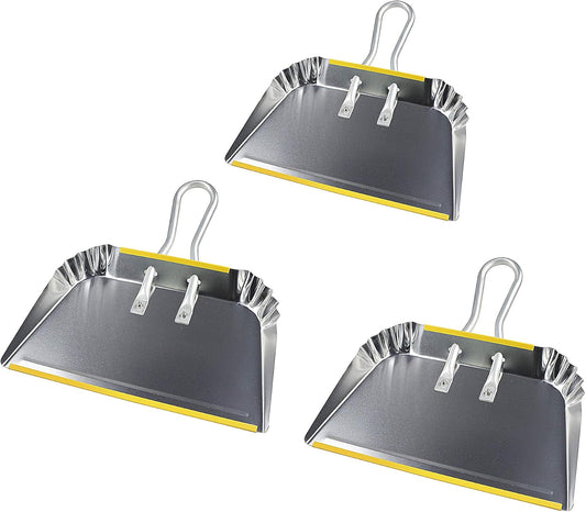 PHYEX-3-Pack-17"-Heavy-Duty-Metal-Dust-Pans,-Wide-Dustpans-3265