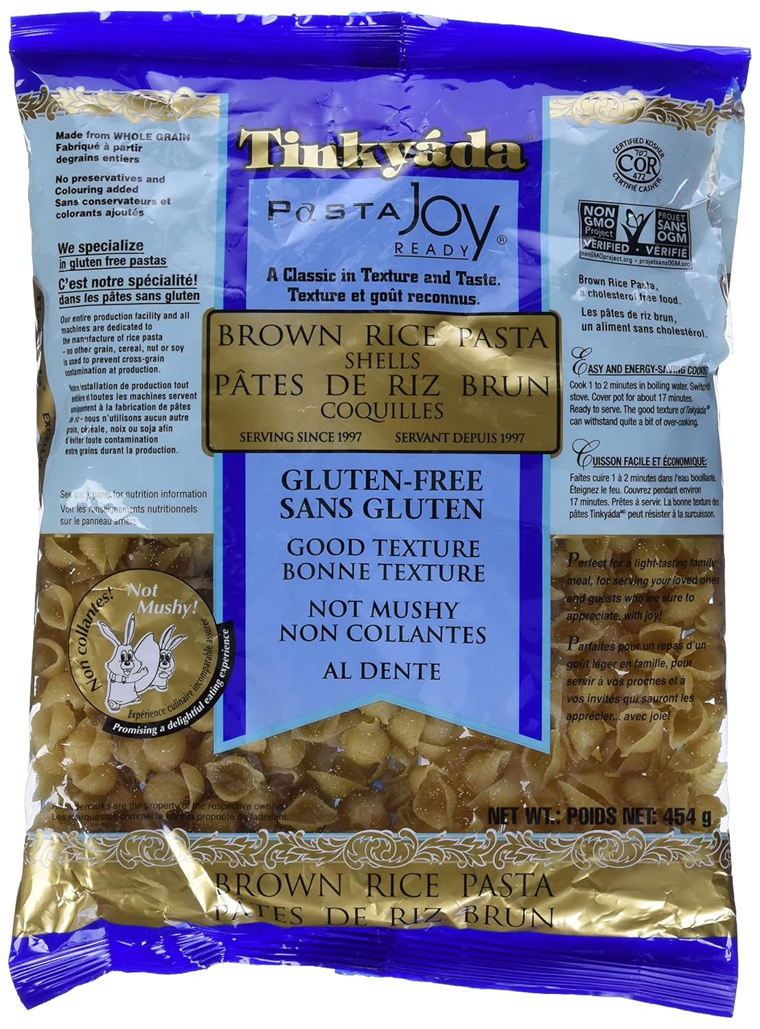 Tinkyada-Pasta-Joy-Ready,-Shell,-Brown-Rice,-16-oz---828