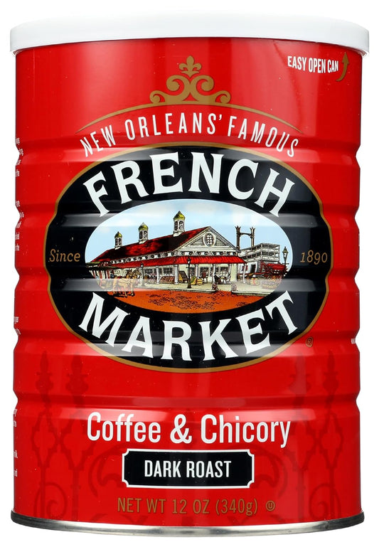French-Market-Coffee-&-Chicory-Dark-Roast-Ground-Coffee,-12oz-Can-(Pack-of-2940