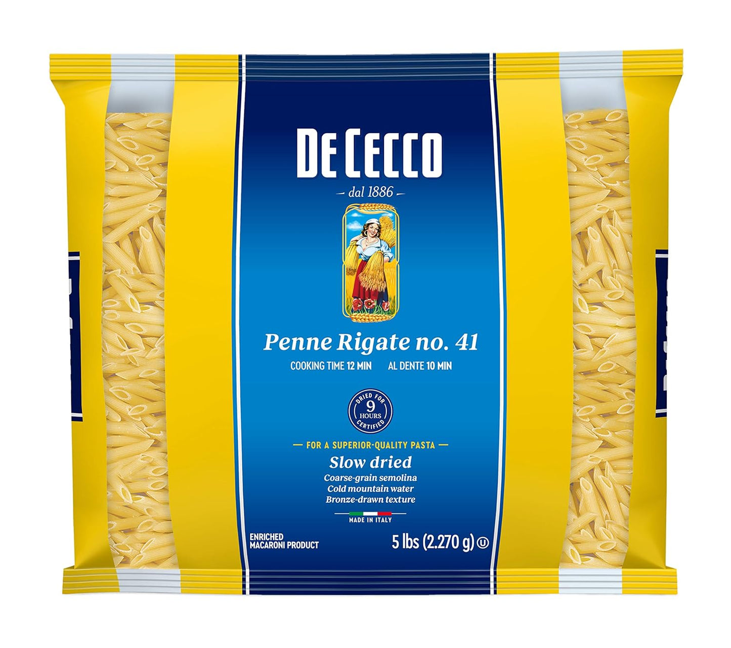 De-Cecco-Semolina-Pasta,-Penne-Rigate-No.41,-5-73