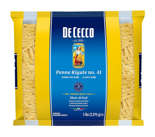 De-Cecco-Semolina-Pasta,-Penne-Rigate-No.41,-5-73
