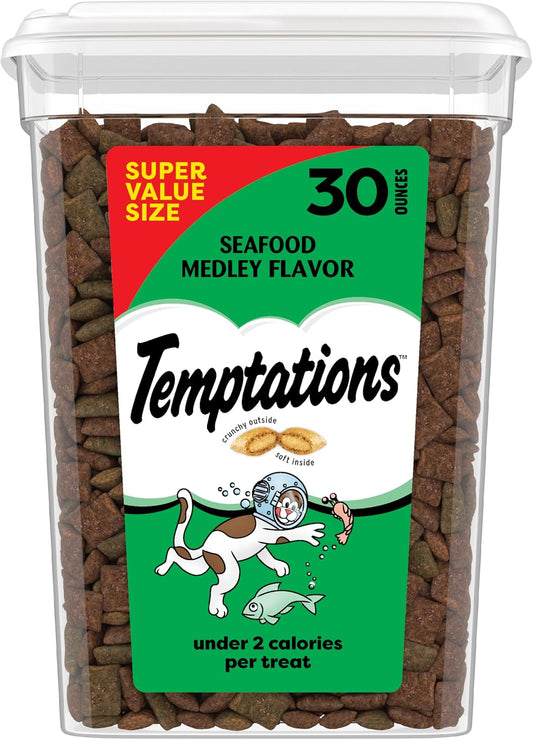 Temptations-Cat-Treats,-Classic-Crunchy-and-Soft-Cat-Treats,-Seafood-Medley-Flavor,-30-oz.-638