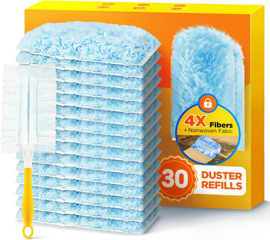 30-Count-Duster-Refill-for-Swiffer-Duster-with-1-Handle,-One-Sided-Disposable-Dusters-Refills-with-1702