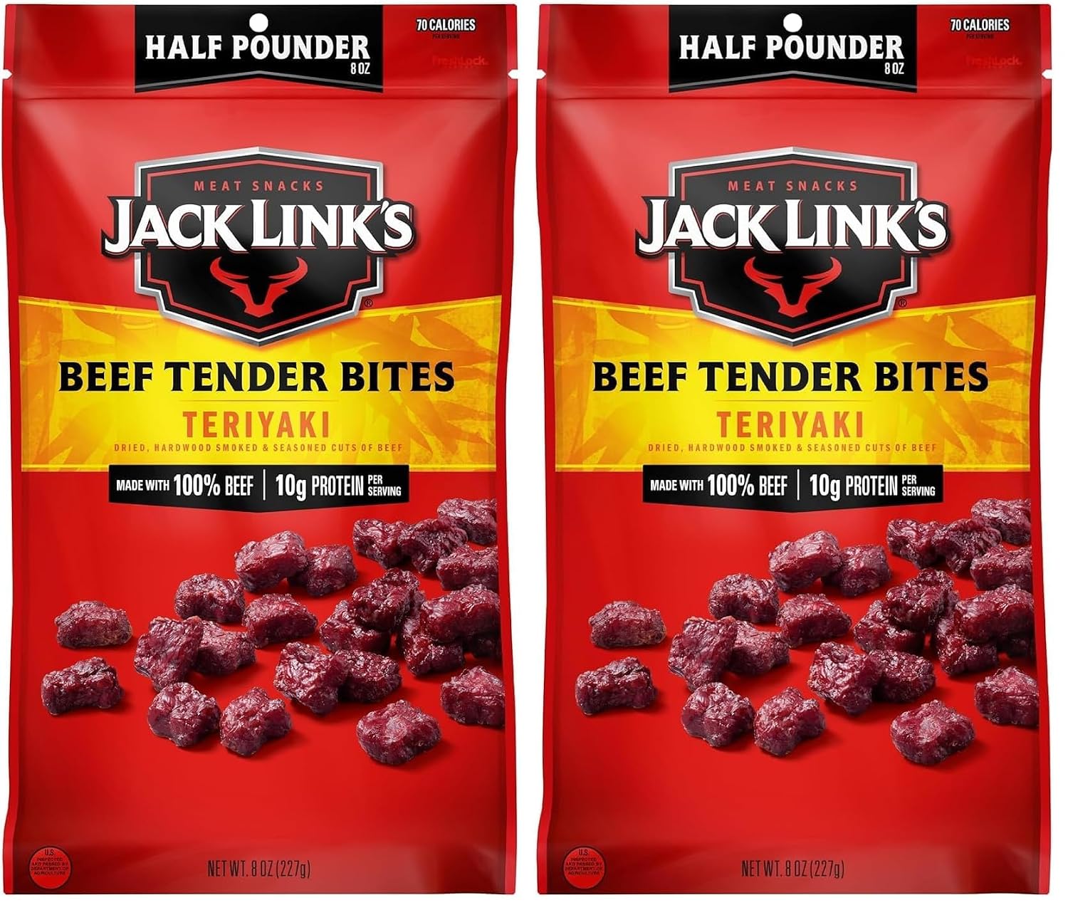 Jack-Link's-Beef-Jerky,-Teriyaki,-½-Pounder-|-10g-of-Protein--|-70-Calories-Premium-586
