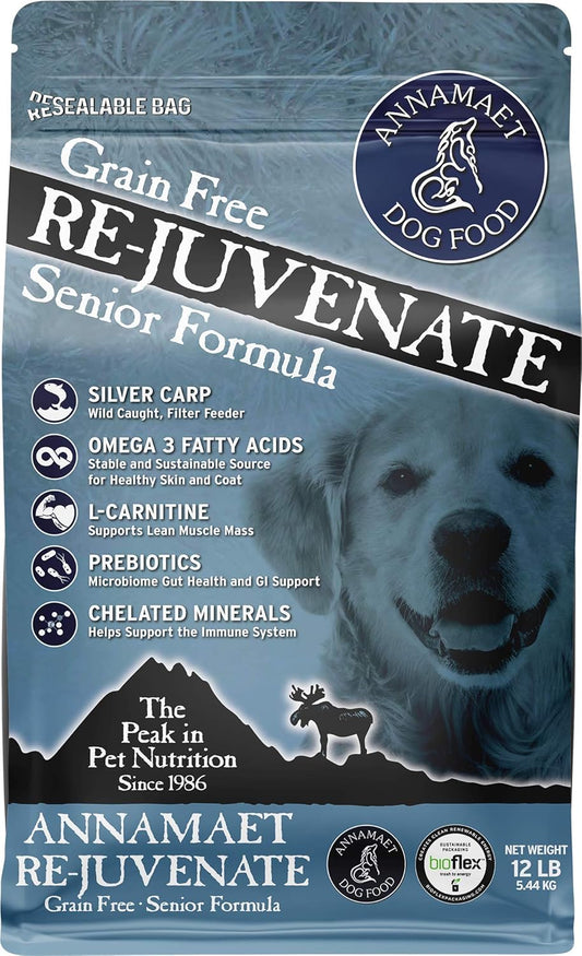 Annamaet-Grain-Free-Re-Juvenate-Senior-Formula-Dry-Dog-Food,-(Fresh-Silver-Carp-&-Turkey),-471
