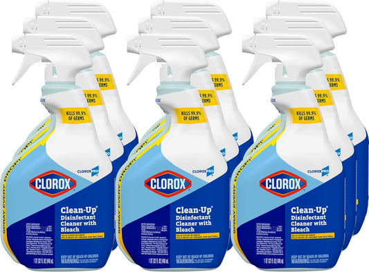 CloroxPro-Clorox-Clean-Up-Disinfectant-Cleaner-with-Bleach-Spray,-32-Ounces-Each-(Pack-of-9)--35417-1005