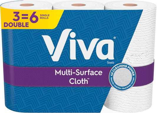 Viva-Toallas-de-papel-de-tela-multisuperficie,-3-rollos-dobles,-5593