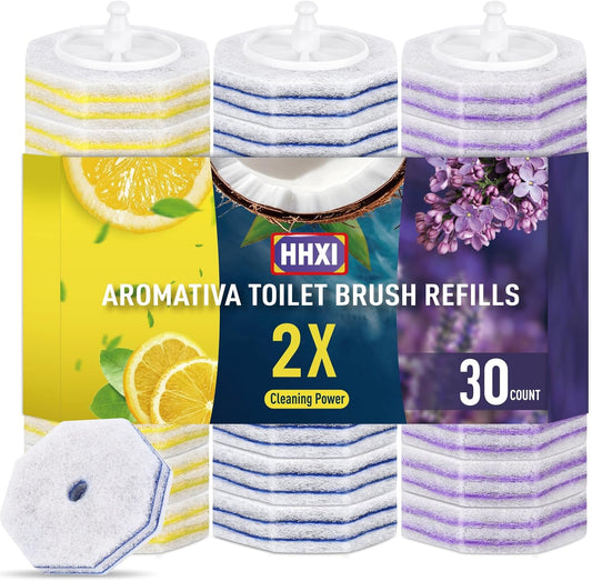 30Ct-Aromative-Toilet-Brush-Refills,-Toilet-Bowl-Cleaner-Refills,-Double-Layer-Cleaning-Pads-Added,-Disposable-Refill-549