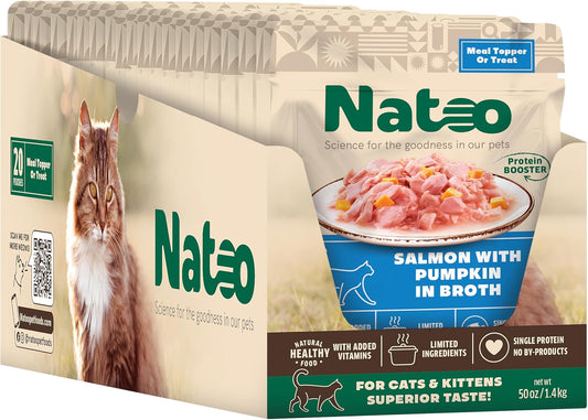 NATOO-Cat-Food-Topper,-Salmon-&-Pumpkin,-2.4-oz,-Case-of-20-|-493