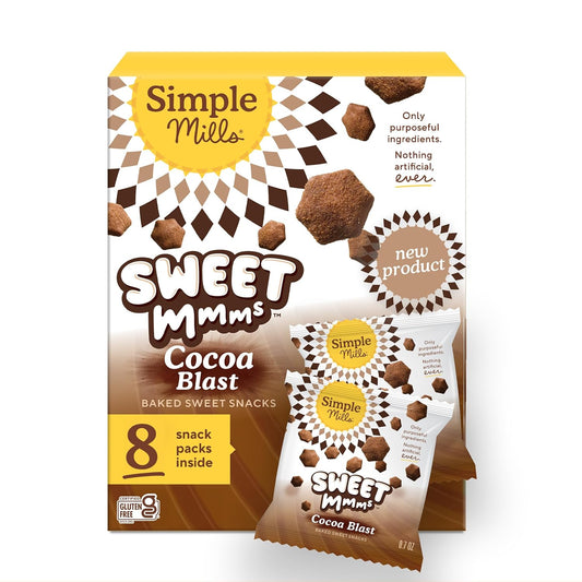 Simple-Mills-Sweet-Mmms-Baked-Snack-Packs,-Cocoa-Blast,-1pk,-8ct,--0.7oz-|-Bite-Sized-Free-725