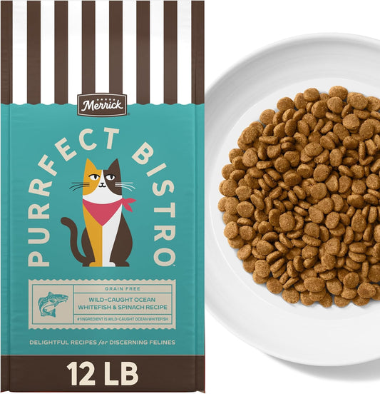 Merrick-Purrfect-Bistro?Grain-Free?Wild-Caught-Ocean-Whitefish-and-Spinach?Recipe-Natural?Dry-Cat-Food?for?Adult-Cats,-H-585