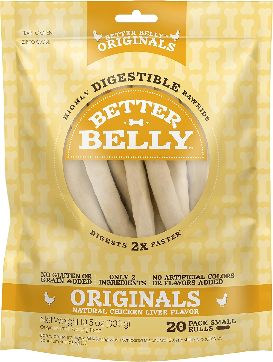 Better-Belly-Originals-Natural-Chicken-Liver-Flavor-Small-Rolls-20-Count,-Digestible-2791