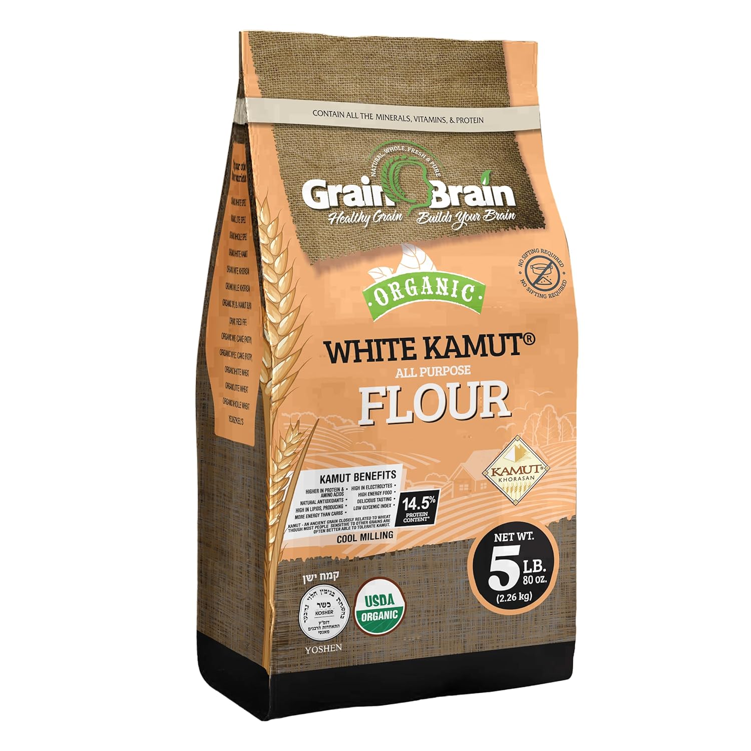 Grain-Brain-Organic-White-Kamut-Flour-(5-lb)-Khorosan-Wheat-All-Purpose-463