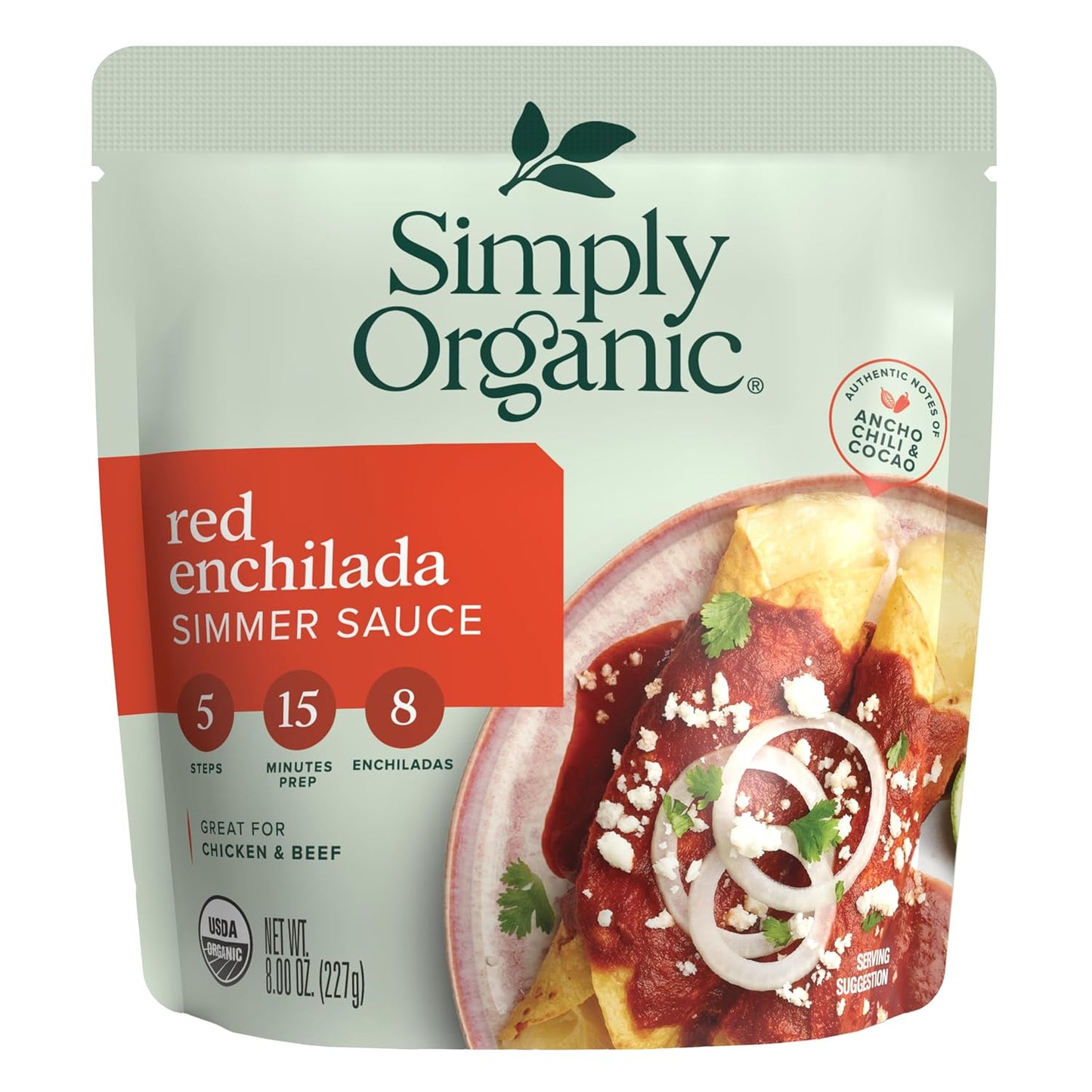 Simply-Organic-Red-Enchilada-Simmer-Sauce,-8-Ounce-Pouch,-For-Beef,-Cheese-537