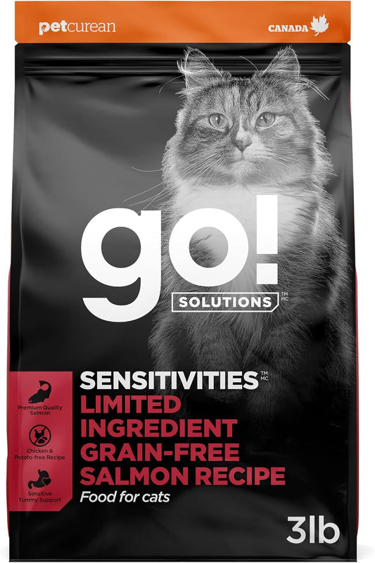 Go!-Solutions-Sensitivities-Limited-Ingredient-Salmon-Dry-Cat-Food,-3-lb-|-Chicken-Free-1090