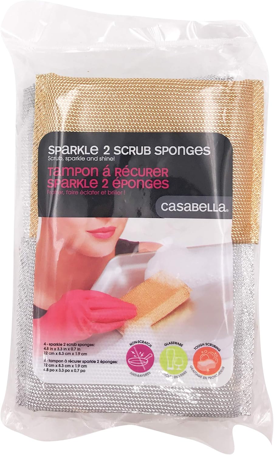Casabella-Sparkle-Scrub-Sponge,-4-pack-----------544
