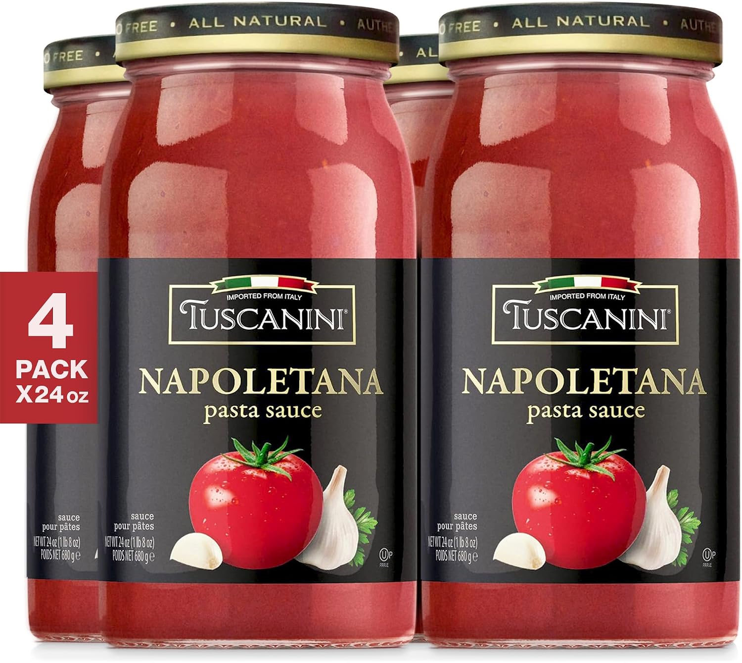 Tuscanini-Napoletana-Pasta-Sauce-24.3oz-(4-Pack)-|-Imported-from-Italy-|-332
