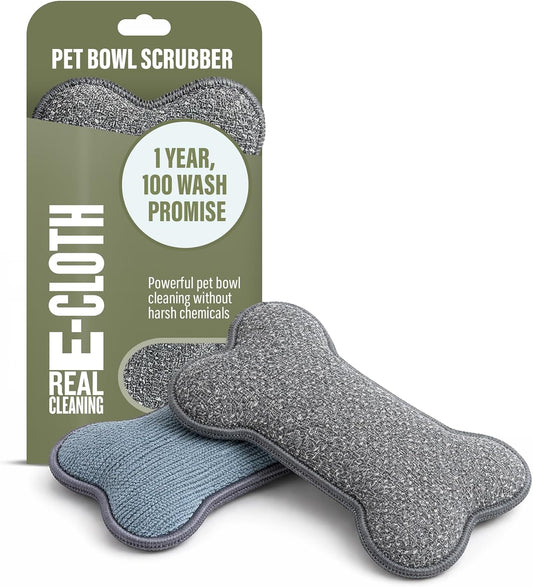 E-Cloth-Pet-Bowl-Scrubber-Cleaner-Sponge,-Bone-Shaped---2-Pack---119