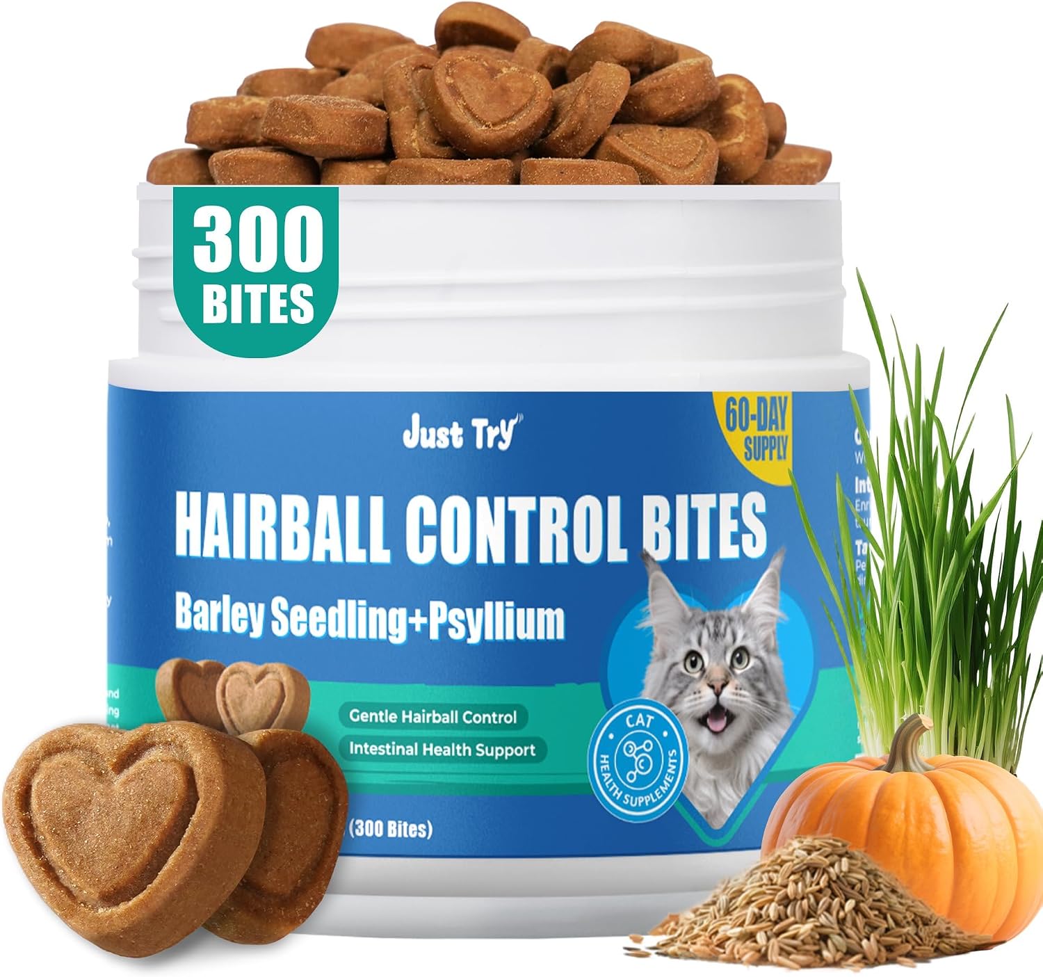 Hairball-Control-Cat-Treats-Hairball-Treatment-&-Relief-for-Cats-|-300-Bites,with-1465