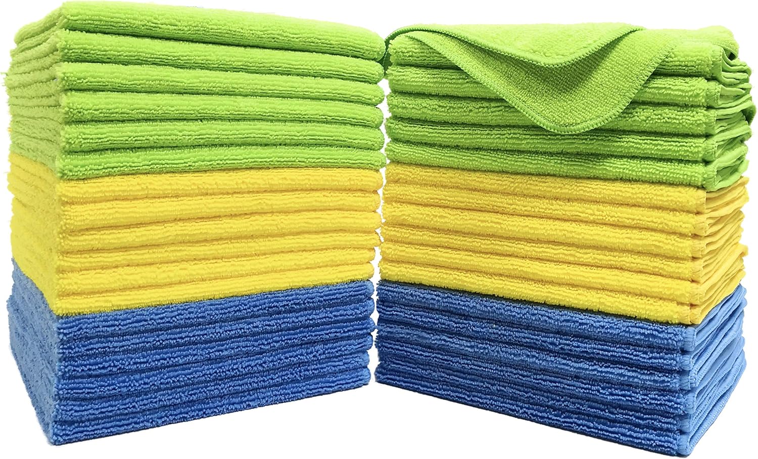 POLYTE-Premium-Microfiber-Cleaning-Towel,16x16-in-36-Pack-(Blue,Green,Yellow)---285