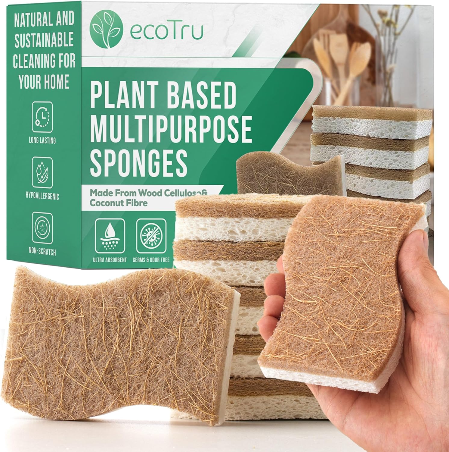6-Pack-Natural-Kitchen-Sponges,-Compostable-White-Cellulose-&-Organic-4500