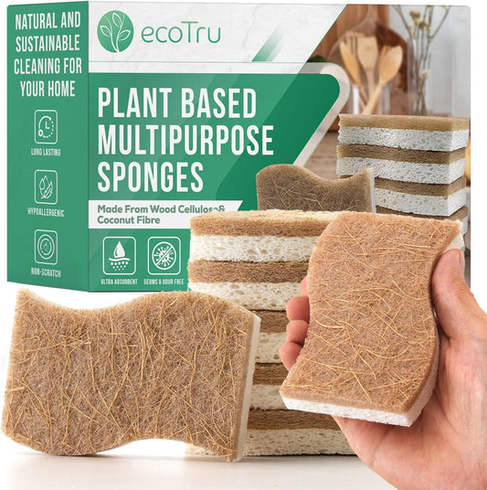 6-Pack-Natural-Kitchen-Sponges,-Compostable-White-Cellulose-&-Organic-4500