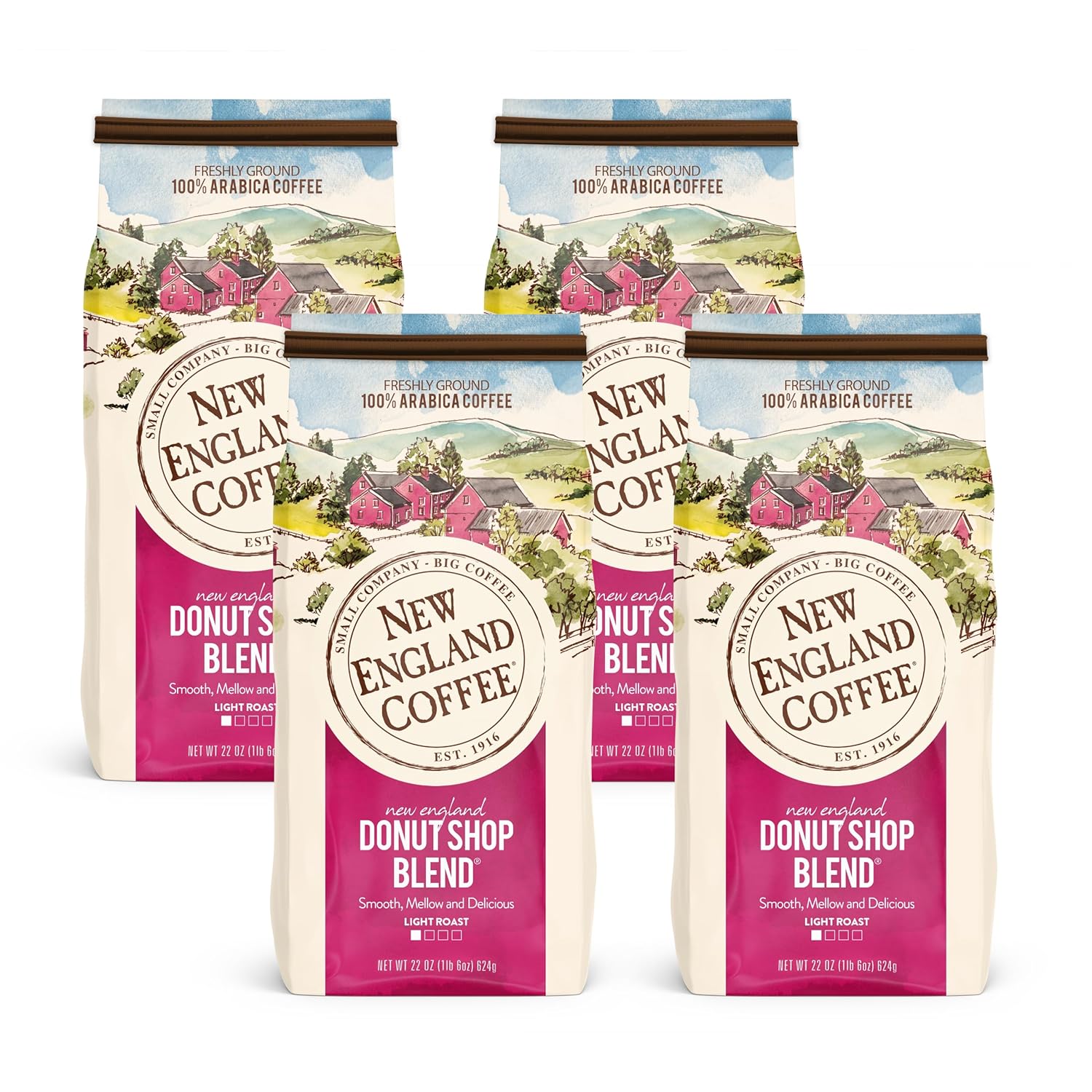 New-England-Coffee-Donut-Shop-Blend---Café-molido-tostado-ligero,-de1333
