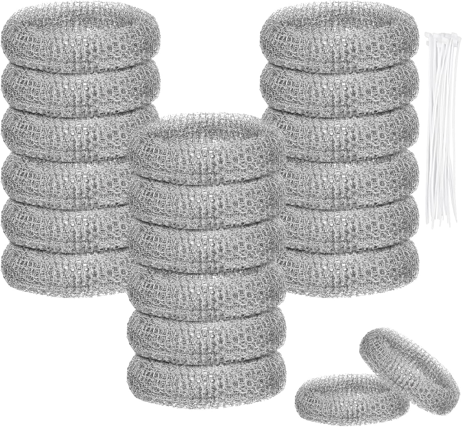 Lint-Traps-for-Washing-Machine-Hose,-20-pcs-Stainless-Steel-3483