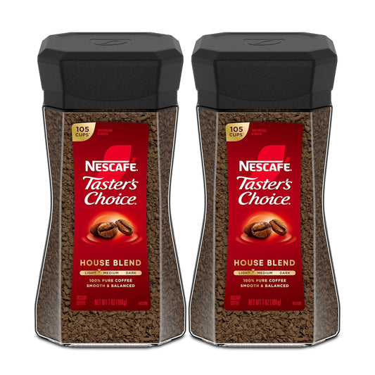 NESCAFÉ-Taster's-Choice-Instant-Coffee,-Light-Medium-Roast-Coffee,-House-Blend,-2-Jars-3182