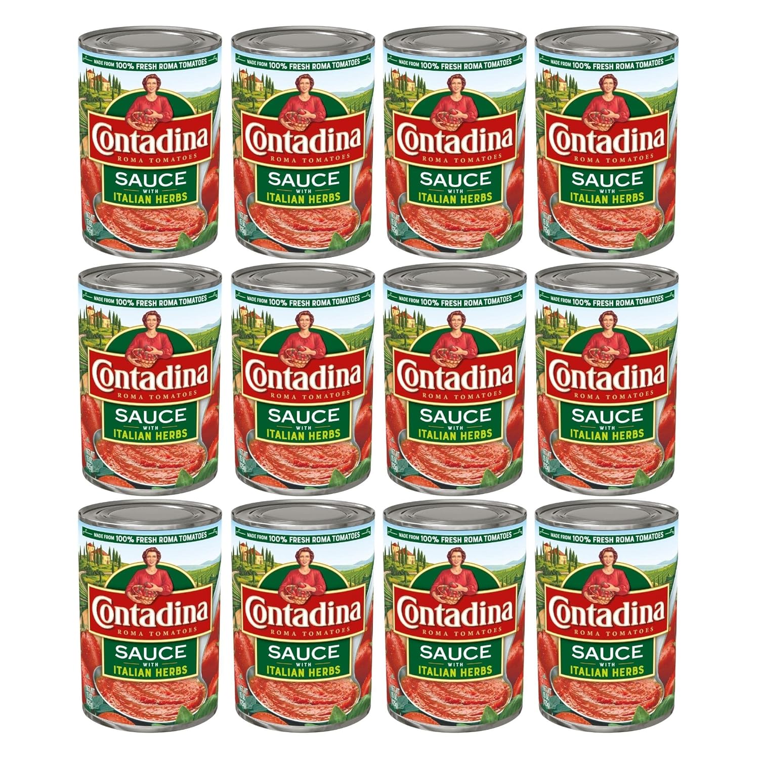 Contadina-Salsa-de-tomate-con-hierbas-italianas,-paquete-de-1035