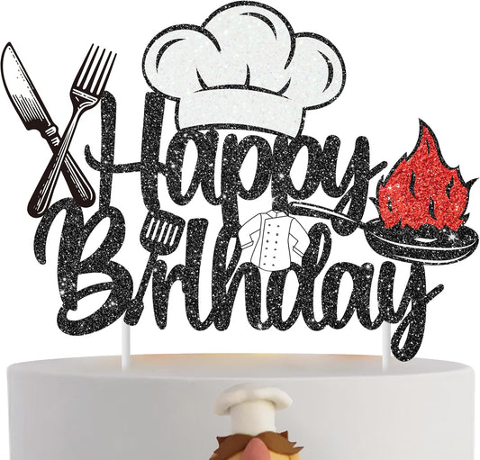 Chef-Birthday-Cake-Topper-Glittery-Black-Cook-29