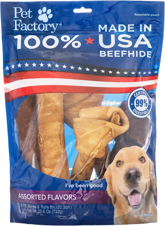 1-Made-in-USA-Beefhide-8-9"-Assorted-(Bones-1154