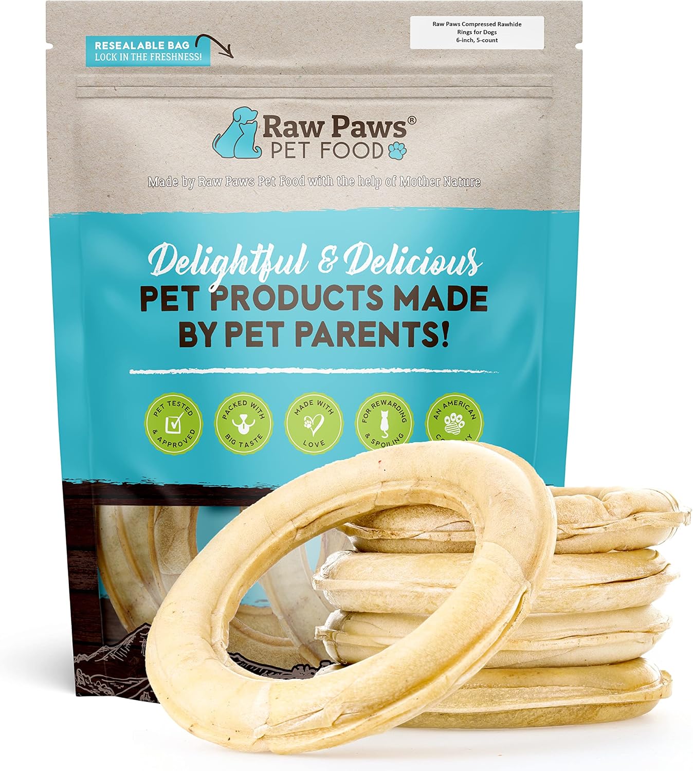 Raw-Paws-Compressed-Rawhide-Rings-for-Dogs,-6-inch,-5-Count---Packed-the-61