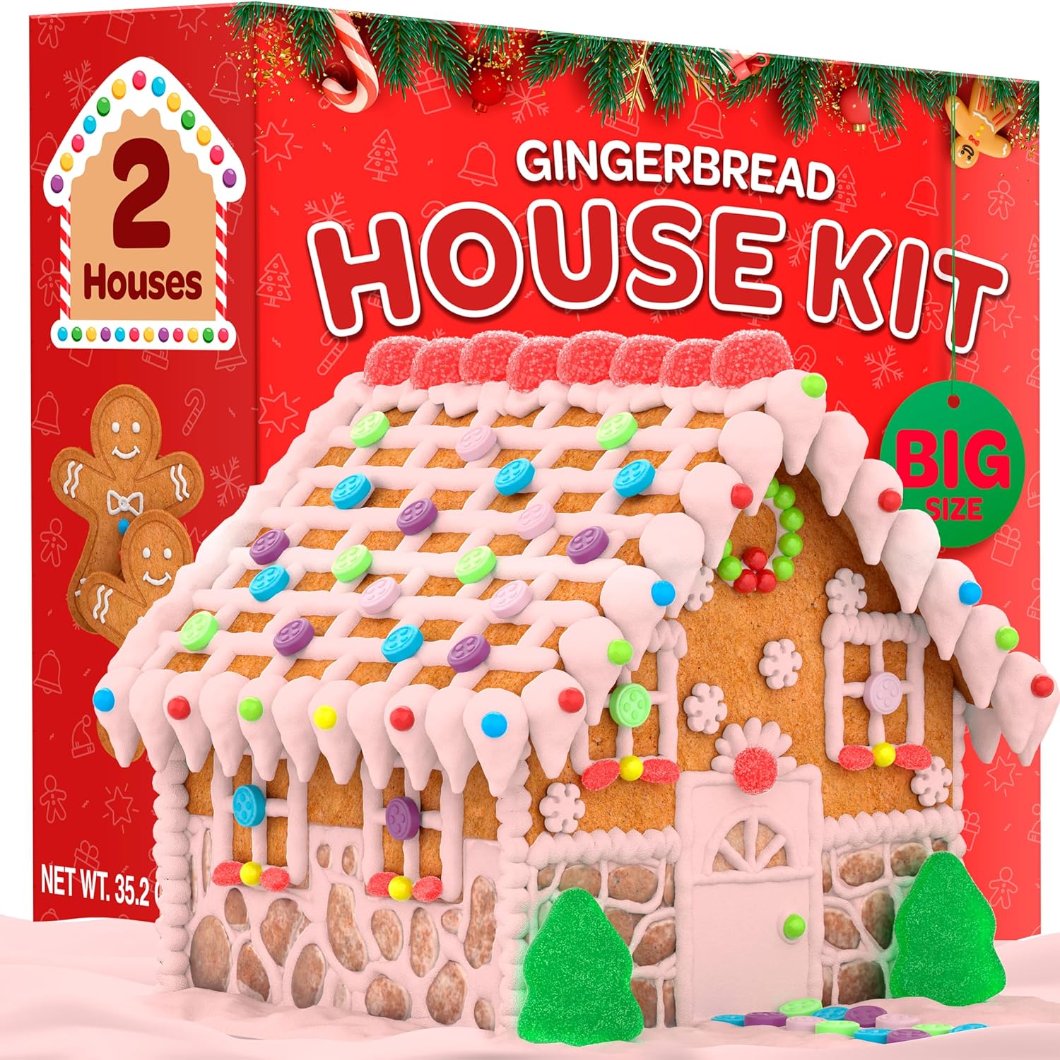 BIG-Gingerbread-House-kit,-[Set-of-2]-1144