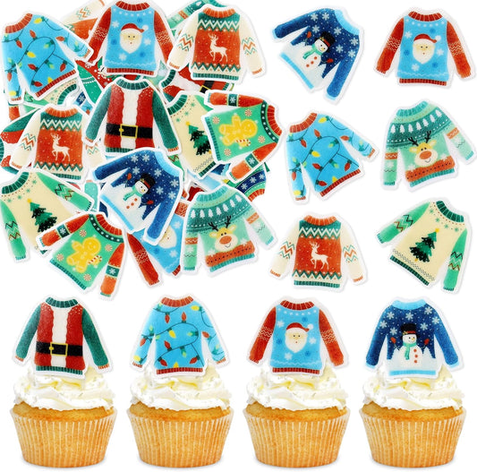 40-Pack-Edible-Merry-Christmas-Cupcake-Toppers-4190