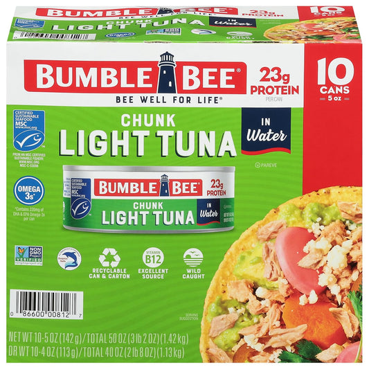 Bumble-Bee-Chunk-Light-Tuna-In-Water,-5-oz-Cans-(Pack-of-10)-817