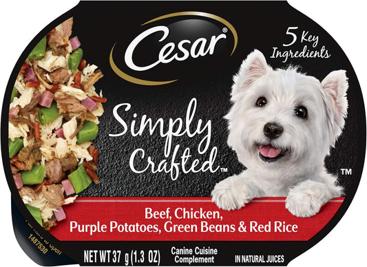 CESAR-SIMPLY-CRAFTED-Adult-Soft-Wet-Dog-Food-Meal-Topper-Beef,-Chicken,-Purple-737
