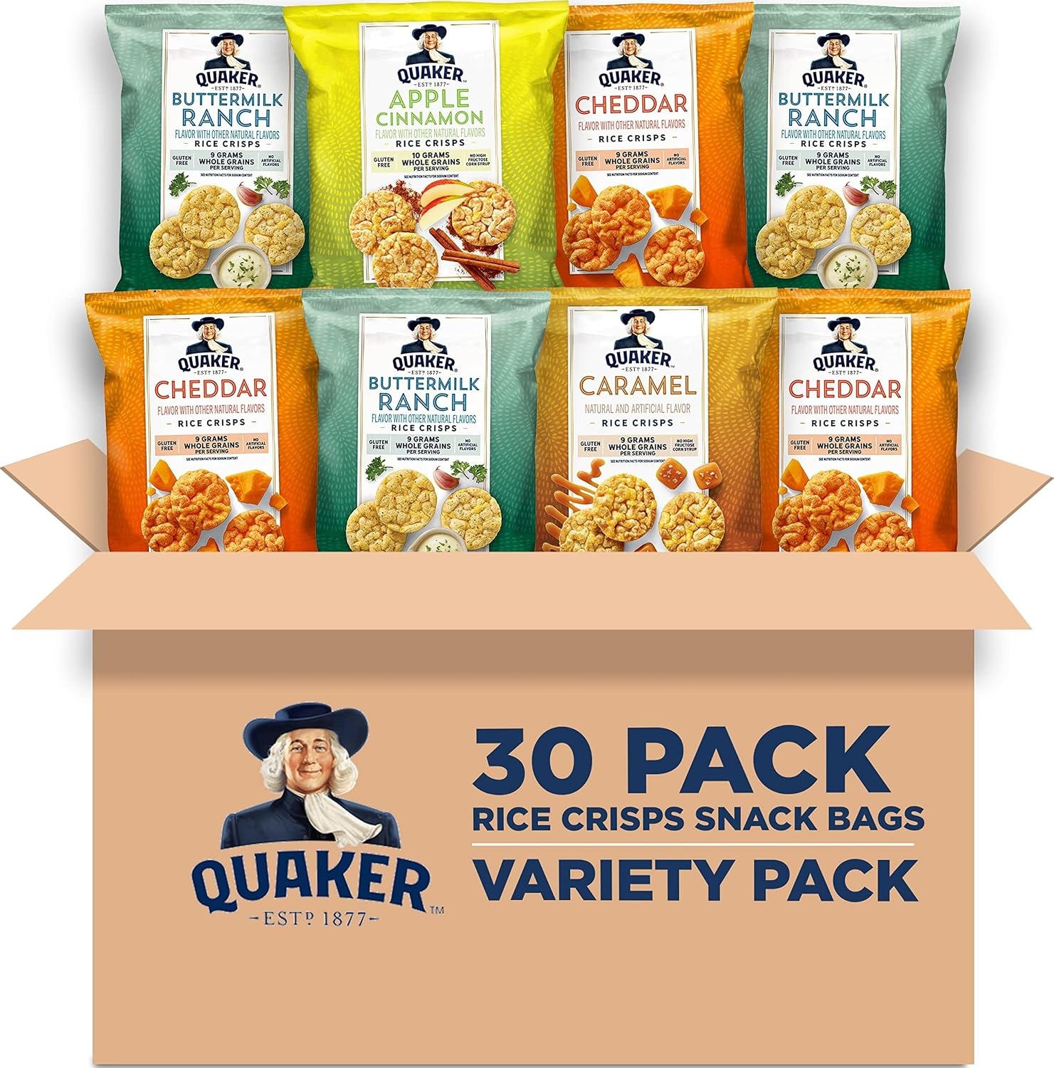 Quaker-Rice-Crisps,-Gluten-Free,-4-Flavor-Sweet-and-Savory-Variety--Mix,-Single-Serve,-count-2487
