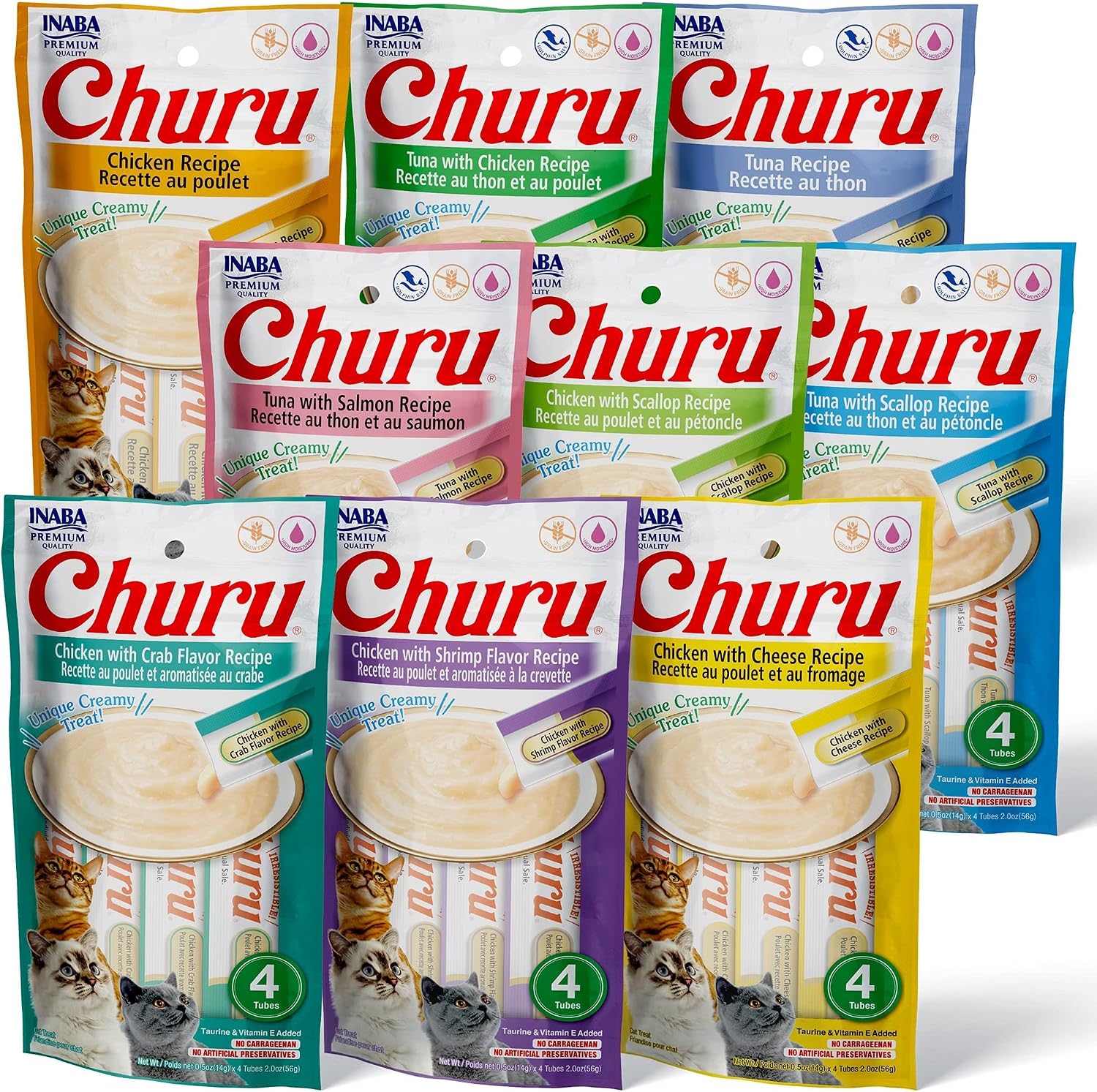INABA-Churu-Cat-Treats,-Grain-Free,-Lickable,-Squeezable-Creamy-Purée-Cat-Treat/Topper-with-Vitamin-E-423
