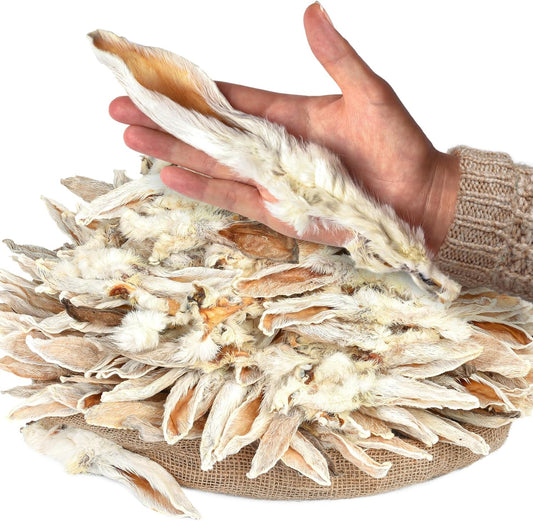 Rabbit-Ears-with-Fur-Dog-Treats-(200-pcs)|-All-Natural,-Hypoallergenic,-Dehydrated-|-1130