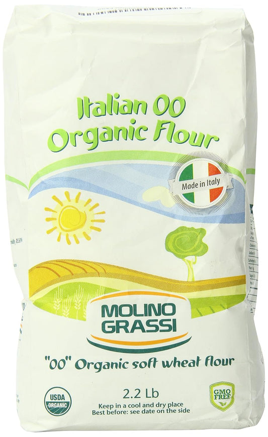 Harina-de-trigo-orgánica-USDA-italiana-Molino-Grassi,-“00”-2.2-995