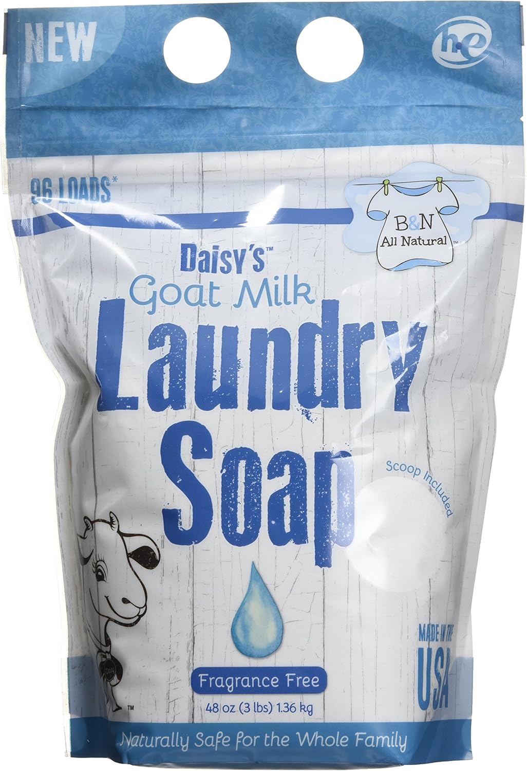B&N-All-Natural-at-Home,-Daisy's-Goat-Milk-Laundry-Soap,-Fragrance-Free,-41