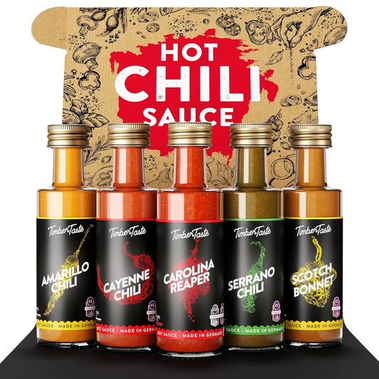 TIMBER-TASTE®-Color-Hot-Sauce-Gift-Sets-[5x1.35-oz]---Hot-Sauce-341